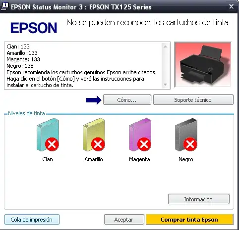 Cambiar cartuchos impresora Epson xp2100 