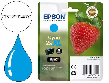 cartucho Epson 29xl cían original