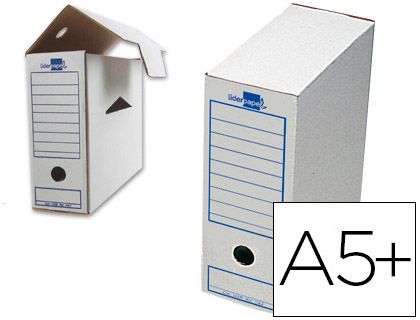 Caja archivo definitivo liderpapel ecouse carton 100% reciclado 103 cuarto  278x213x105mm 325g/m2