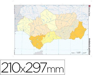 Mapa mudo color din A4 Europa -fisico