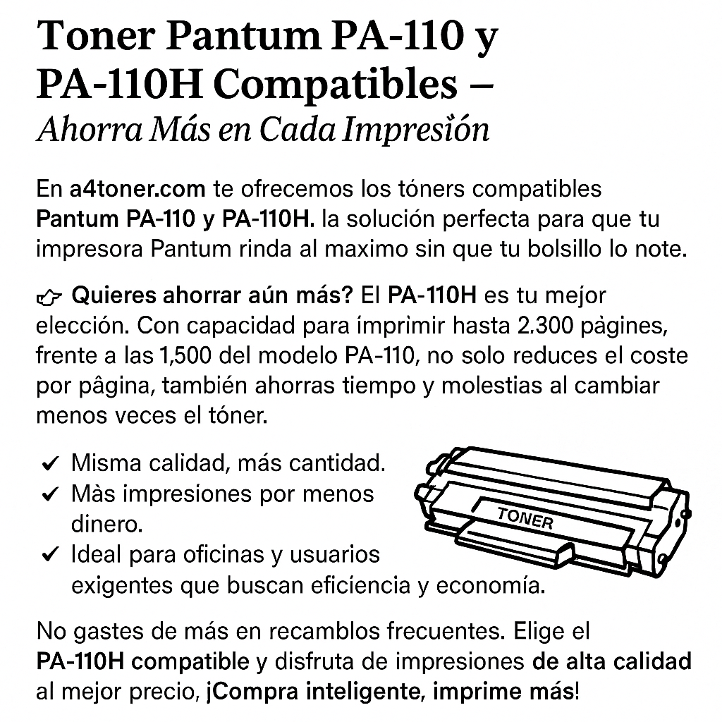 PA110 toner compatible